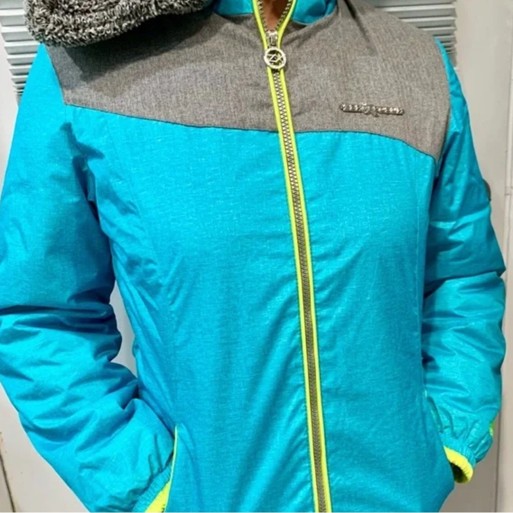 ZeroXposur Teal and Gray Kids Puffer Jacket